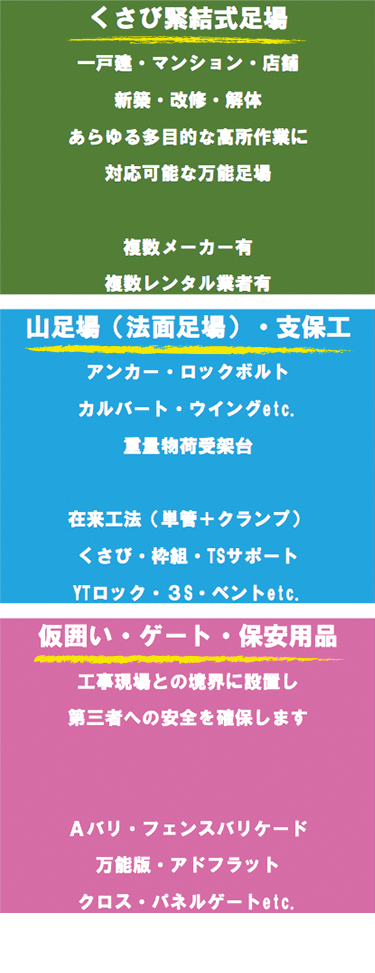 対応できる足場のご説明2