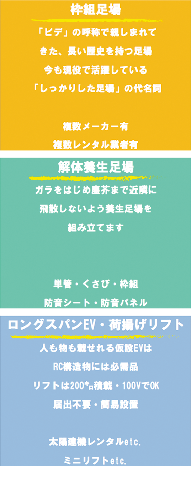 対応できる足場のご説明4
